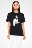 Miley Cyrus Baskılı Unisex Siyah Tişört - Tshirt