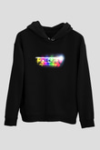 Minecraft Siyah Unisex Kapüşonlu Sweatshirt