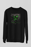 Minecraft Siyah Unisex  Sweatshirt