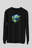 Minecraft Siyah Unisex Sweatshirt