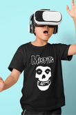 Misfits Baskılı Siyah Unisex Çocuk Tişört