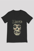 Misfits Siyah Unisex V Yaka Tişört T-Shirt