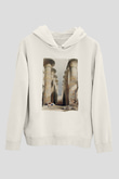 Mısır Harabeleri Beyaz Unisex Hoodie