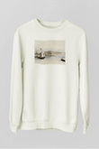Mısır Harabeleri Beyaz Unisex Sweatshirt