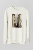 Mısır Harabeleri Beyaz Unisex Sweatshirt