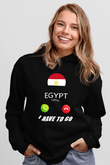 Mısır Siyah Unisex Hoodie