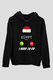 Mısır Siyah Unisex Hoodie