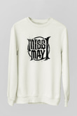 Miss May I Beyaz Unisex Sweatshirt