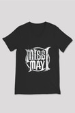 Miss May I Siyah Unisex V Yaka Tişört T-Shirt