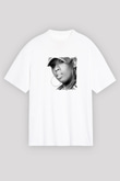 Missy Elliott Baskılı Unisex Beyaz Tişört