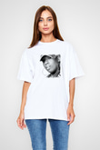 Missy Elliott Baskılı Unisex Beyaz Tişört