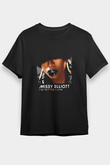 Missy Elliott Baskılı Unisex Siyah Tişört