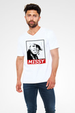 Missy Elliott Beyaz Unisex V Yaka Tişört