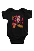 Mitski Baskılı Baskılı Unisex Siyah Bebek Body - Zıbın