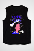 Mitski Baskılı Baskılı Unisex Siyah Kolsuz Tişört - Tshirt
