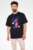 Mitski Baskılı Baskılı Unisex Siyah Oversize Tişört - Tshirt