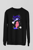 Mitski Baskılı Baskılı Unisex Siyah Sweatshirt