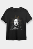 Mitski Baskılı Baskılı Unisex Siyah Tişört - Tshirt