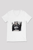Mobb Deep Baskılı Beyaz V Yaka Unisex Tişört