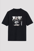 Mobb Deep Baskılı Unisex Oversize Siyah Tişört
