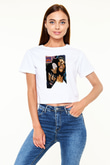 Mobb Deep Beyaz  Crop Top Tişört