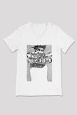 Mobb Deep Beyaz Unisex V Yaka Tişört
