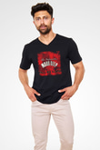 Mobb Deep Siyah Unisex V Yaka Tişört T-Shirt