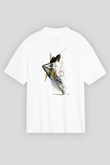 Modern Dans Beyaz Unisex Oversize Tişört T-Shirt