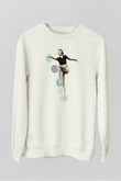 Modern Dans Beyaz Unisex Sweatshirt