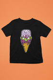 Mojo Jo Ice Cream Baskılı Siyah Çocuk Unisex Tişört