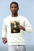 Mona Lisa Beyaz Unisex Sweatshirt