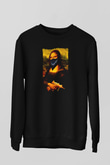 Mona Lisa Siyah Unisex Sweatshirt