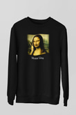 Mona Lisa Siyah Unisex Sweatshirt