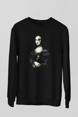 Mona Lisa Siyah Unisex Sweatshirt