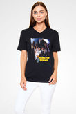 Monster Squad Siyah Unisex  V Yaka Tişört