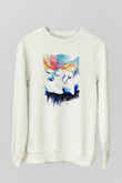 Mont Blanc Beyaz Unisex Sweatshirt