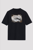 Mont Blanc Siyah Unisex Oversize Tişört T-Shirt