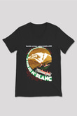 Mont Blanc Siyah Unisex V Yaka Tişört T-Shirt