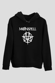 Moonspell Baskılı Unisex Siyah Kapüşonlu Sweatshirt