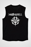 Moonspell Baskılı Unisex Siyah Kolsuz Tişört - Tshirt