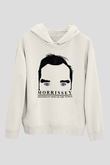 Morrissey Baskılı Beyaz Unisex Kapüşonlu Sweatshirt