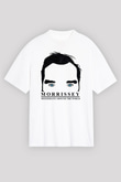 Morrissey Baskılı Beyaz Unisex Oversize Tişört - Tshirt