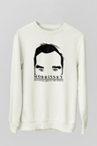 Morrissey Baskılı Beyaz Unisex Sweatshirt