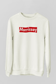 Morrissey Baskılı Beyaz Unisex Sweatshirt