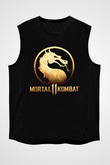 Mortal Kombat Siyah Unisex Kolsuz Tişört