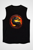 Mortal Kombat Siyah Unisex Kolsuz Tişört