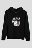 Mos Def Baskılı Unisex Siyah Hoodie