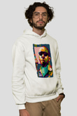 Mos Def Beyaz Unisex Kapüşonlu Sweatshirt