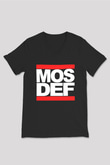 Mos Def Siyah Unisex V Yaka Tişört