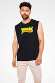 Moshi Monsters Siyah Unisex Kolsuz Tişört